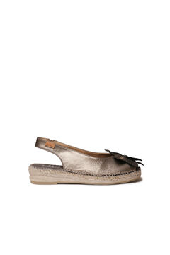 Toni Pons Alpargata peep toe en piel brillante