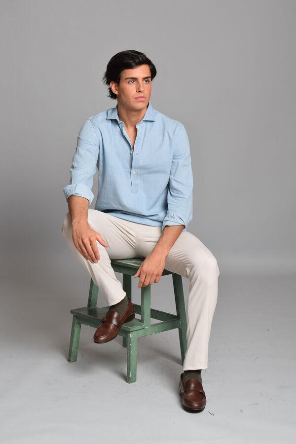 Cloking Denim Polo Shirt Blue