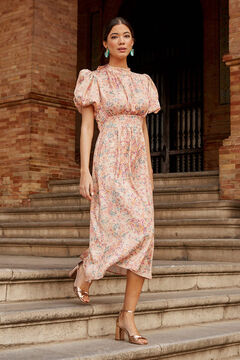 Pol&iacute;n Et Moi Vestido midi Teresa salmon