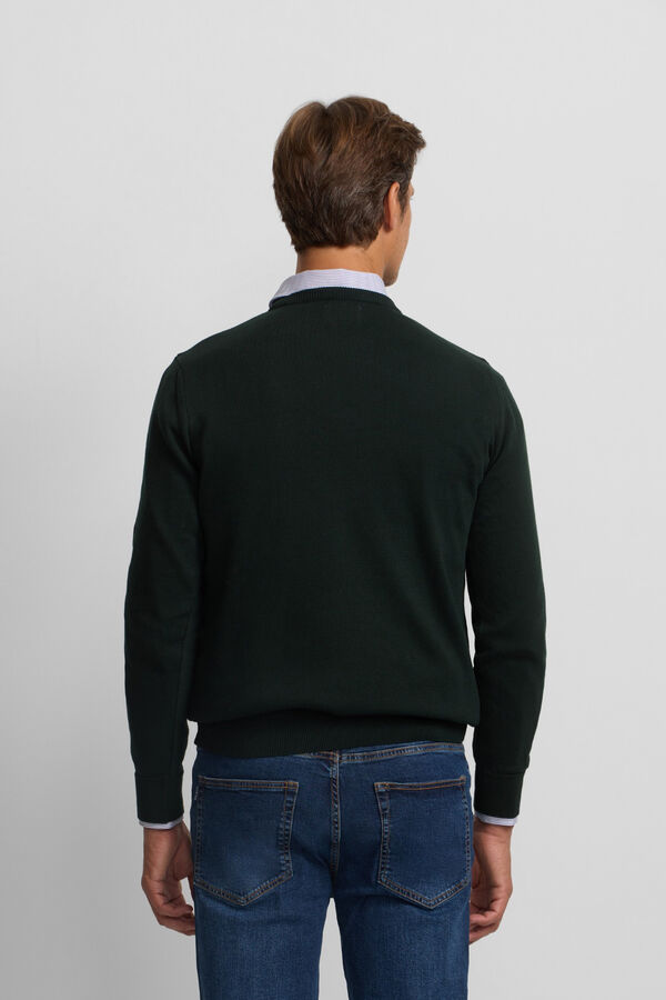 Silbon Camisola retr&ocirc; com estampa de diamantes Verde