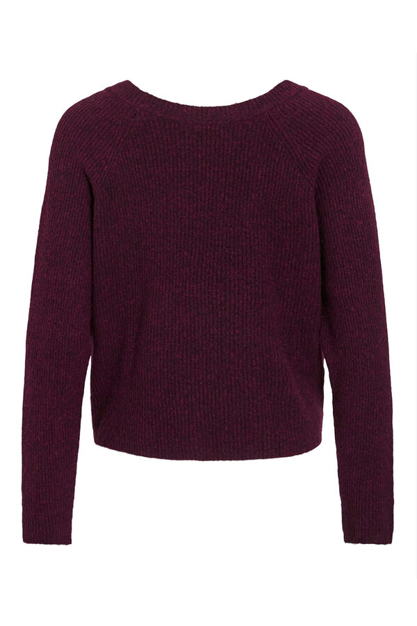 Vila Jersey de lana reversible Purpura