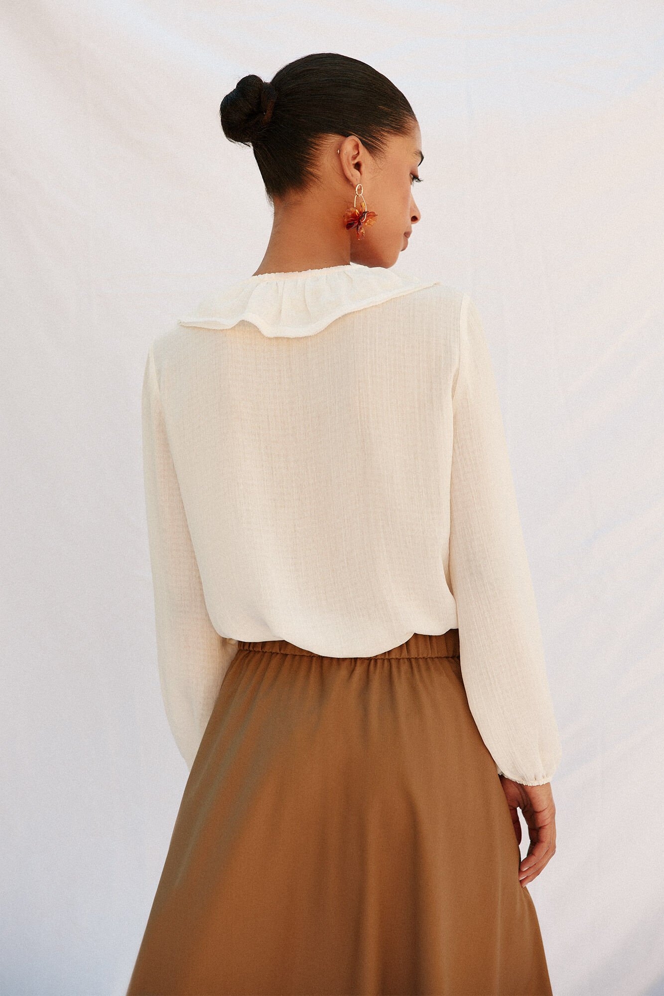 Cortefiel Blusa folhos