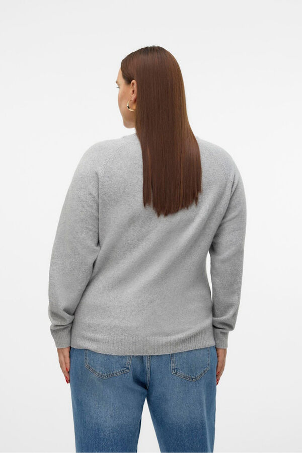 Vero Moda Curve Jersey cuello redondo talla grande gris