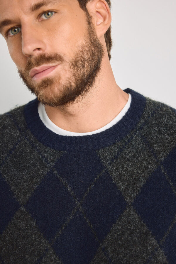 Jack & Jones Jersey regular con lana Azul marino