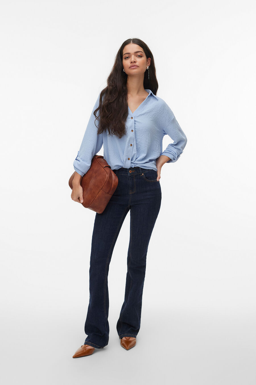 Camisa de manga larga detalle nudo