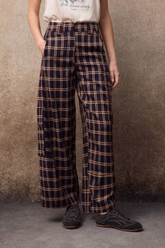 Slowlove Cal&ccedil;a corte barrel em xadrez