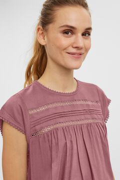 Vero Moda Top manga curta com detalhes de renda