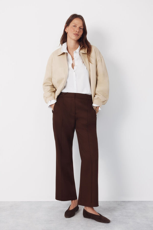 Cortefiel Chaqueta bomber efecto piel Amarillo