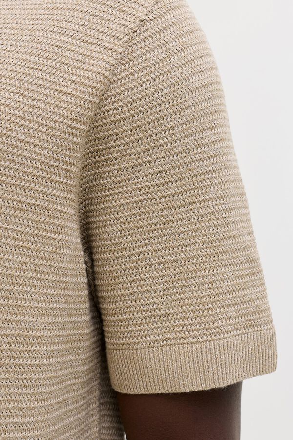 Jack & Jones Polo punto algod&oacute;n Beige