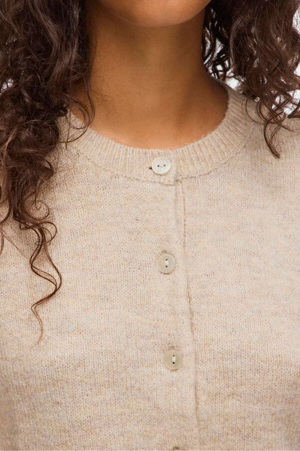 Vila Jersey-Knit -down knit cardigan Beige