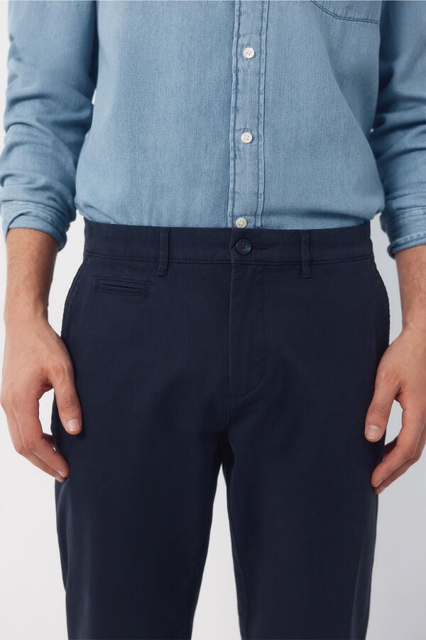 Cortefiel Pantal&oacute;n chino slim fit Azul marino