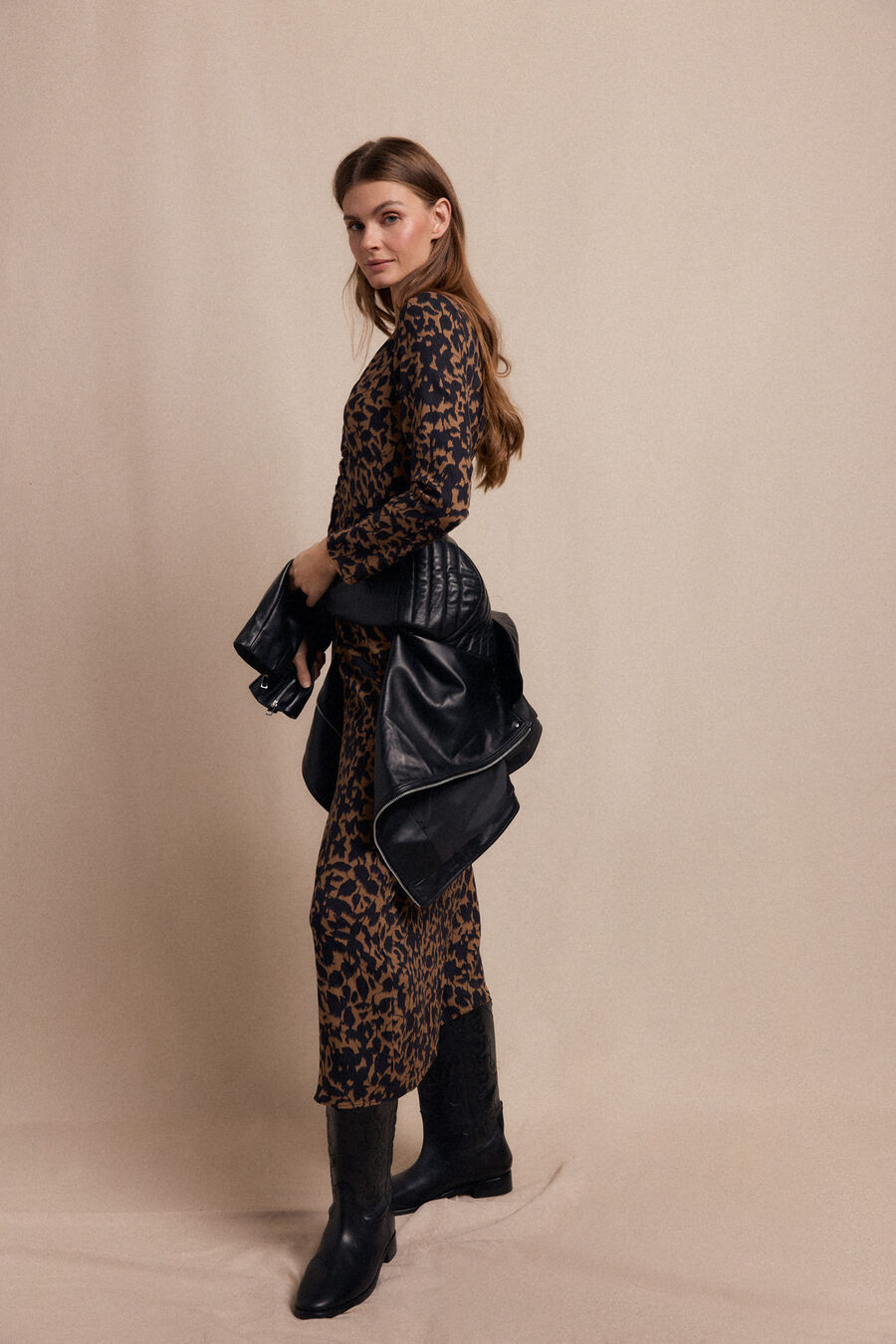 Vestido largo estampado