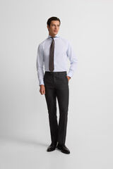 Silbon Calça clássicas de terno em espinha de espiga Cinzento