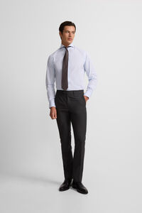 Silbon Calça clássicas de terno em espinha de espiga