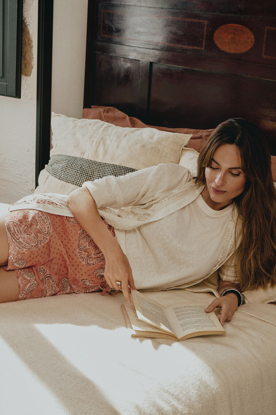 Bermuda fluida estampada