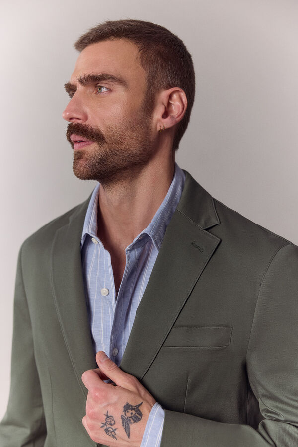 OOTO Americana coordinada algod&oacute;n Kaki