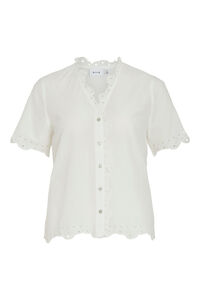 Vila Blusa con encaje ingl&eacute;s de algod&oacute;n org&aacute;nico