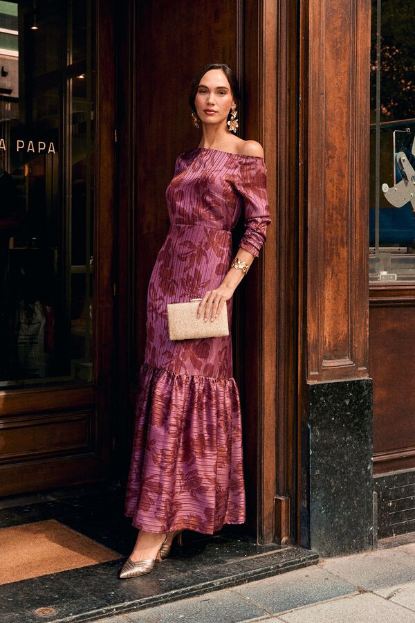 Pol&iacute;n Et Moi Vestido de convidada Niamh Roxo