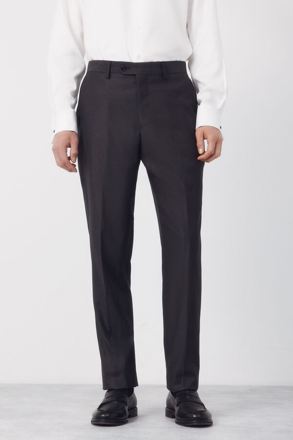 Cortefiel Pantal&oacute;n traje estructura Serie XXI Gris oscuro