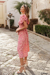 Pol&iacute;n Et Moi Vestido midi Tabatha lazo Rosa