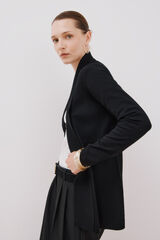 Cortefiel Chaqueta cuello chal Black