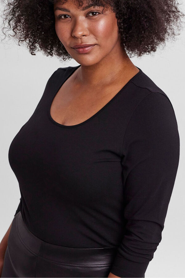 Vero Moda Curve Camiseta b&aacute;sica talla grande Negro