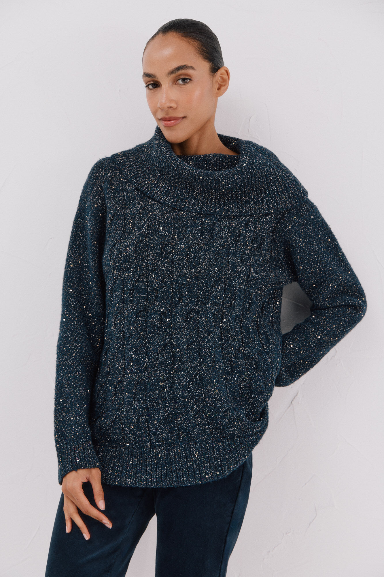 Cortefiel Jersey punto lentejuelas