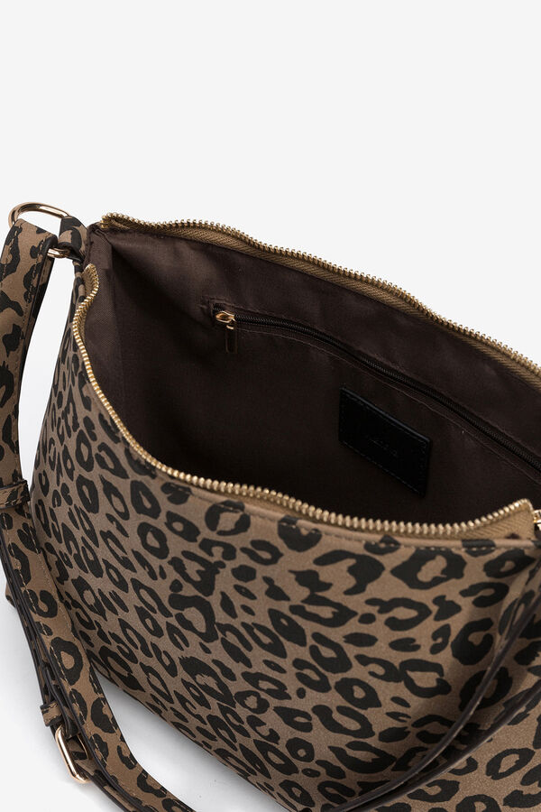 Vilanova Bolso efecto ante estampado Brown