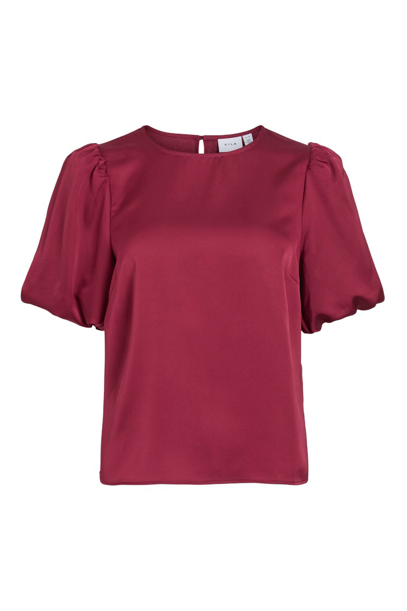 Vila Blusa manga bal&atilde;o acetinada