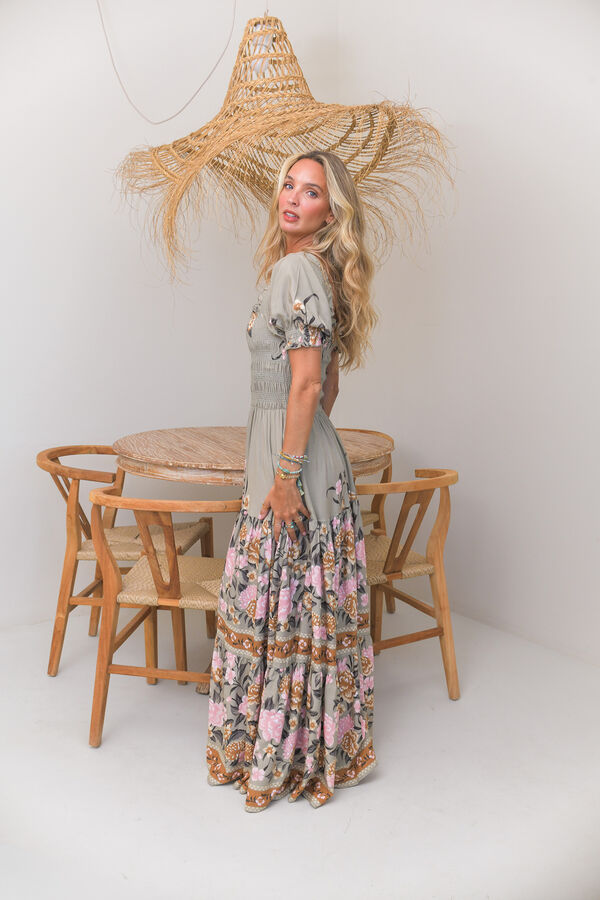 Jaase Vestido largo Claudette Kaki