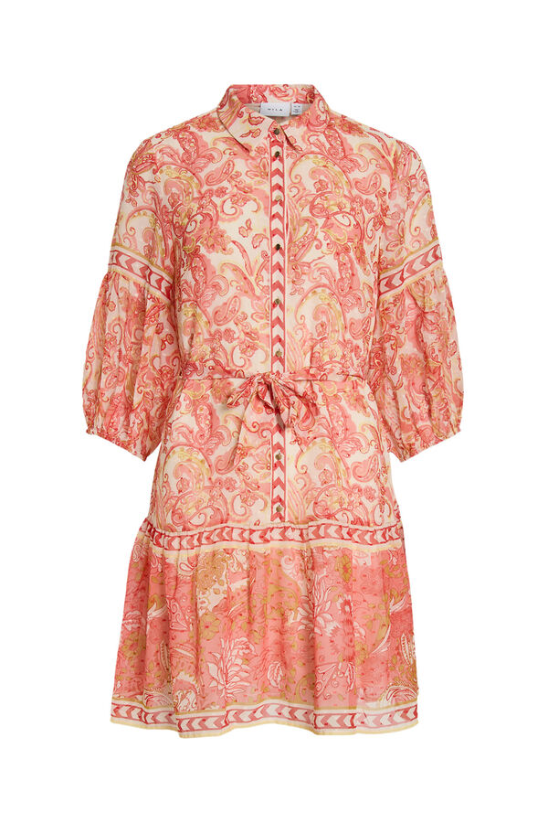 Vila Vestido curto camiseiro Multicolorido