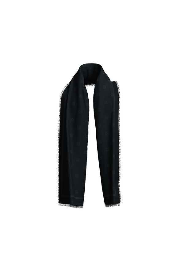 HUGO Bufanda logo Negro