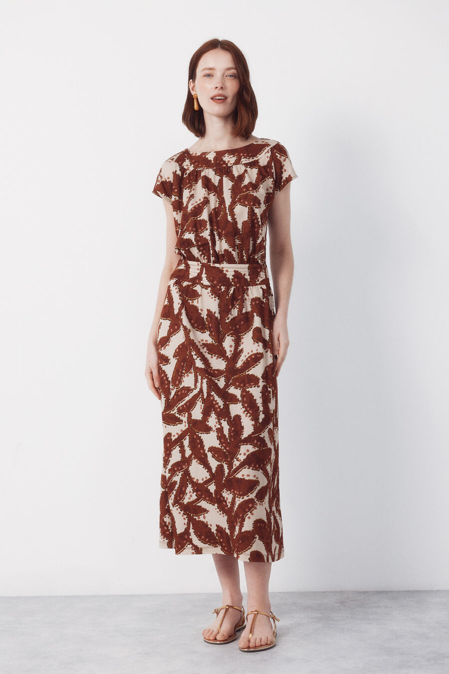 Vestido piqué estampado