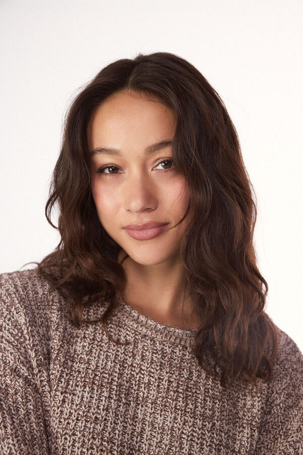 Slowlove Jersey punto perlado Brown