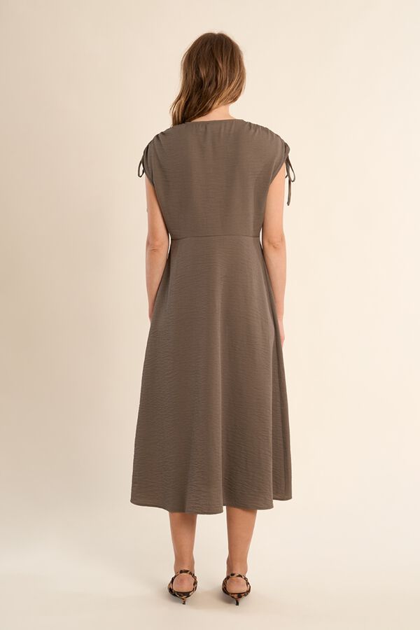 Molly Bracken Vestido midi com manga curta ajust&aacute;vel Verde