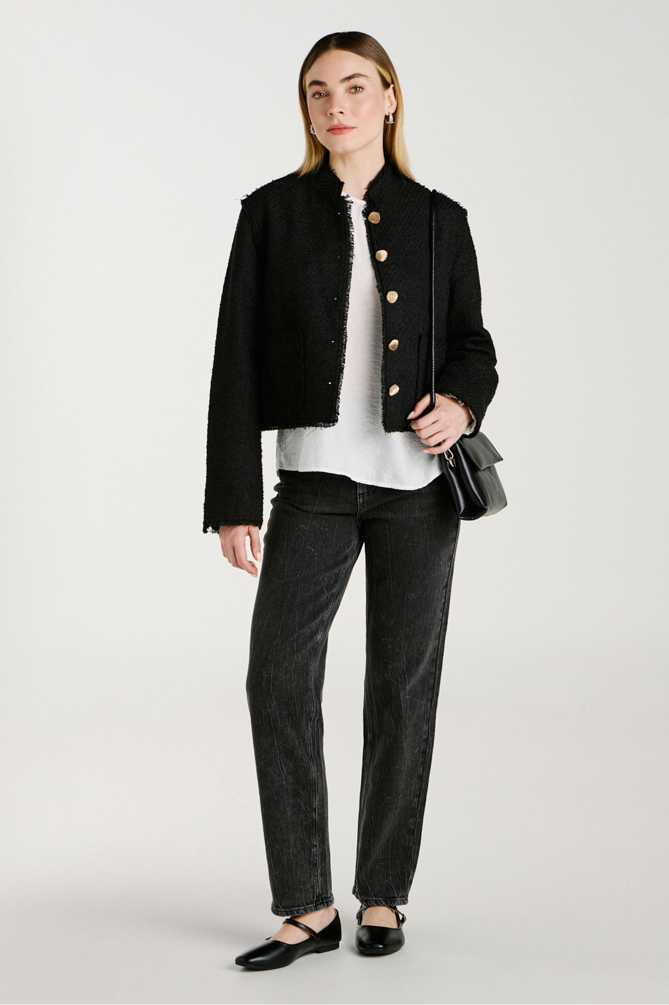 Vila Chaqueta de pa&ntilde;o con botones