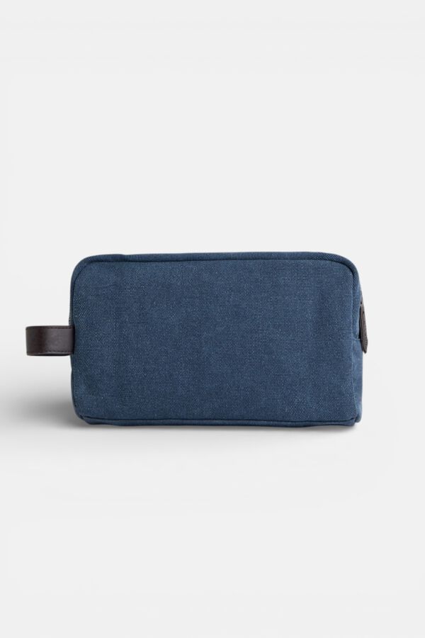 Silbon Neceser detalle piel Azul marino
