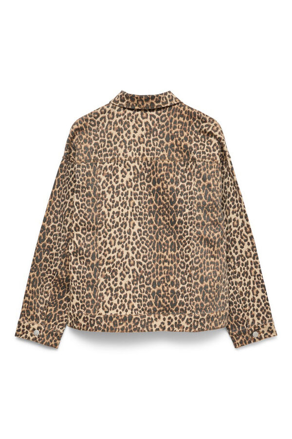 Vero Moda Cazadora estampado animal Marr&oacute;n