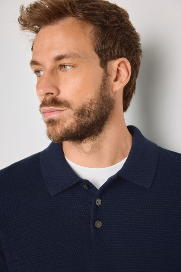 Jack & Jones Polo regular 100% algod&oacute;n Azul marino