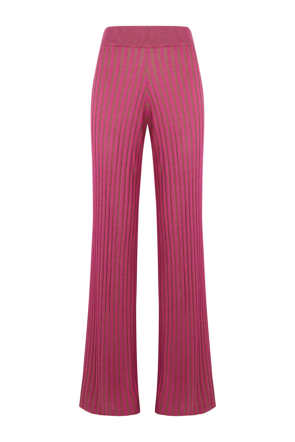 Slowlove Pantal&oacute;n de punto canal&eacute; Fucsia