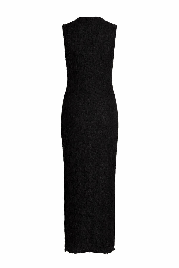Vila Vestido midi entallado sin margas Negro