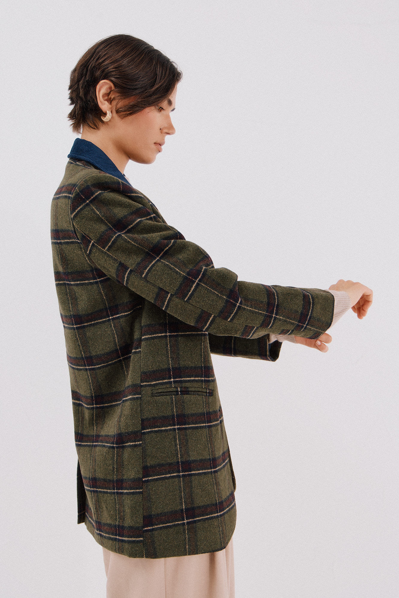 Cortefiel tecido de pano americano