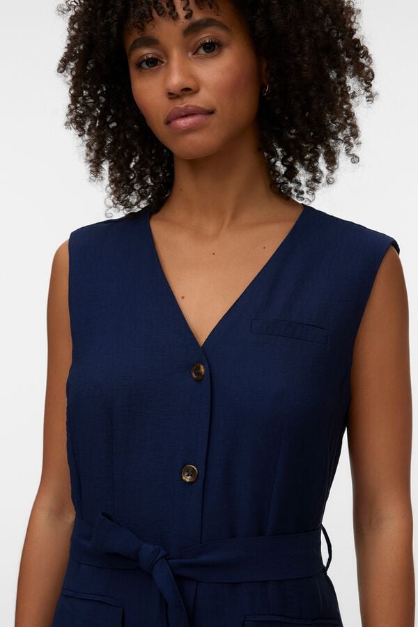 Vero Moda Sleeveless shirt dress Navy