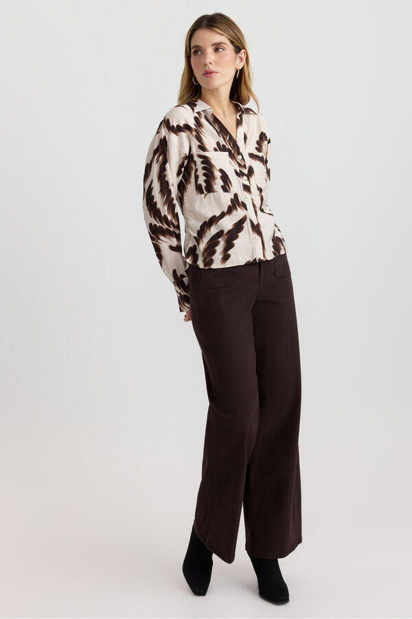 Vero Moda Camisa estampada Beige