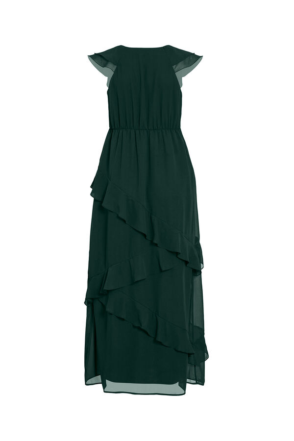 Vila Vestido de gasa midi de fiesta Green