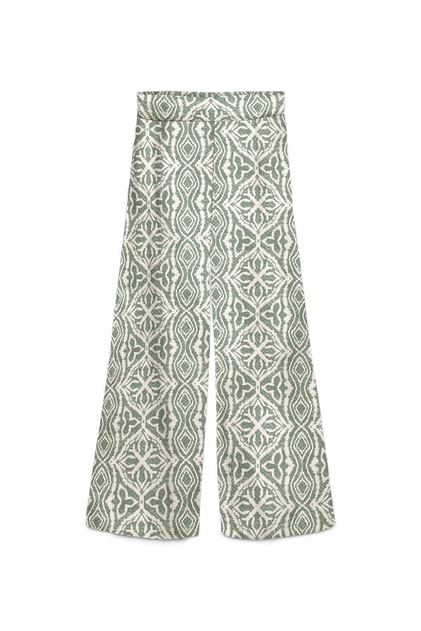 Vero Moda Pantal&oacute;n fluido con cintura el&aacute;stica Verde