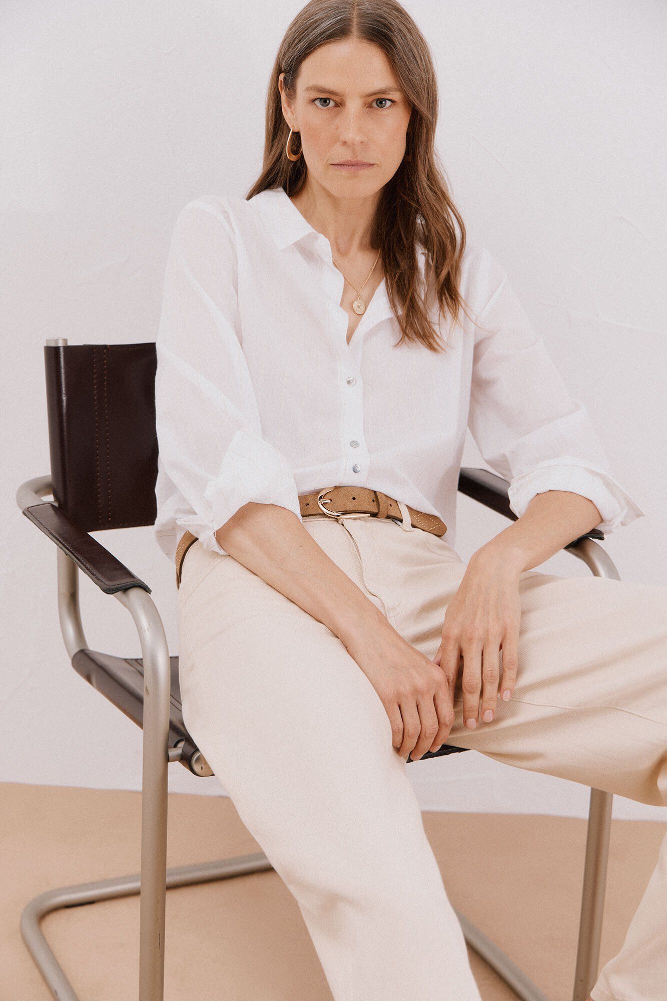 Cortefiel Camisa de algod&atilde;o riscas