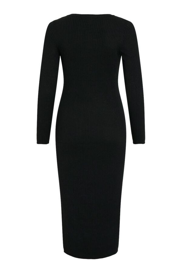 Vila Jersey-knit midi dress Black