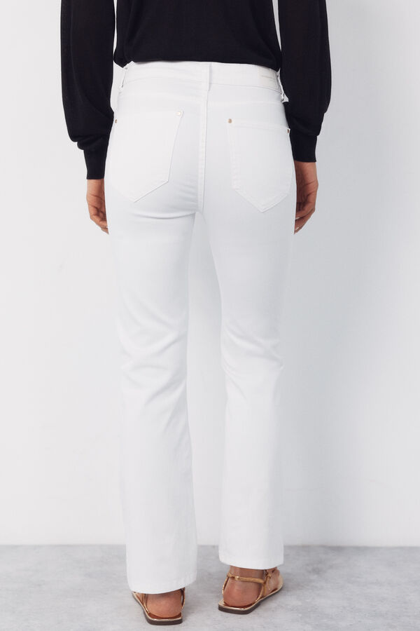 Cortefiel Cropped flared jeans SENSATIONAL White