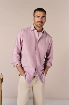 OOTO Camisa oxford liso manga larga